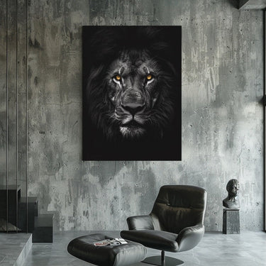 Black Lion Painting